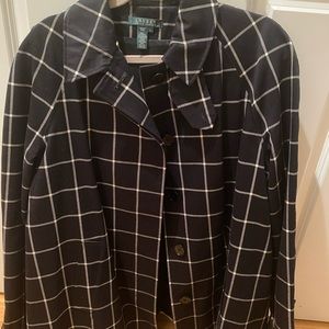 Plaid trench coat